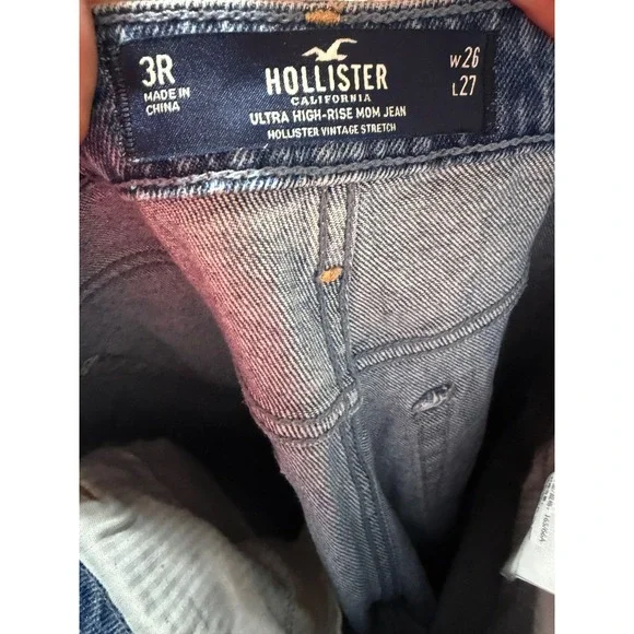 Hollister Y2K Ultra High Rise Mom Jeans Women Size 26 90s Streetwear Indie Retro - Picture 5 of 7